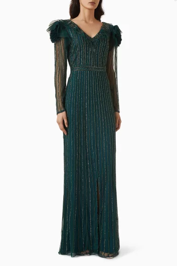 Bead-embellished Gown