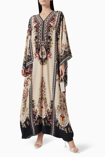 Beatrice Embellished Kaftan in Silk