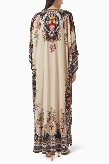 Ghufrina Embellished Kaftan in Silk