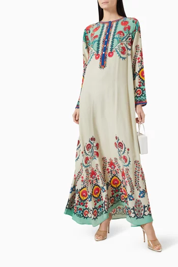Caprice Kaftan in Bemberg Crepe