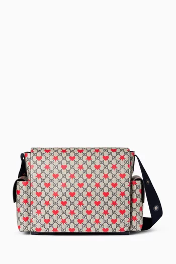 Ophidia Diaper Bag in GG Supreme Canvas