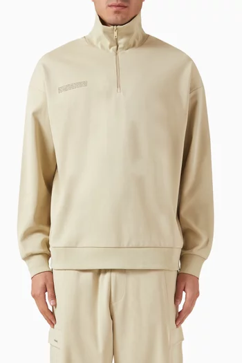 سويت شيرت دي ان ايه بسحّاب قصير جيرسيه بحياكة مزدوجة