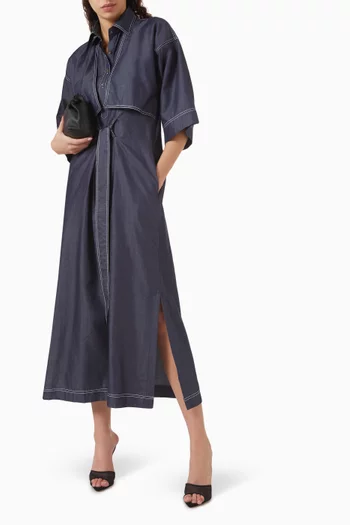 Trench-style Dress in Chambray