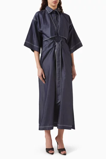 Trench-style Dress in Chambray