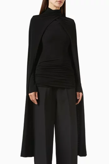 Lyris Cape Top in Jersey