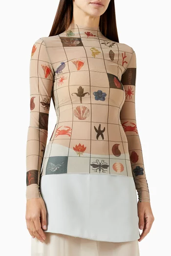 Antipode Tattoo Top in Mesh