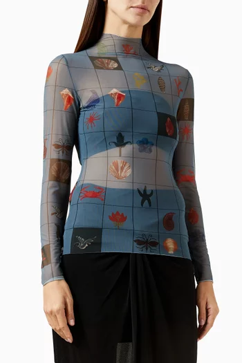 Antipode Tattoo Top in Mesh