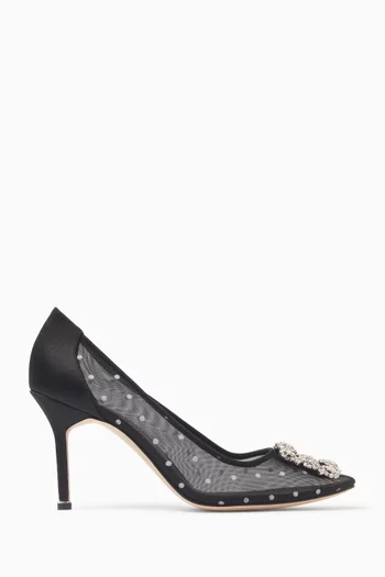 Hangisi 90 Polka-dot Pumps in Mesh & Satin
