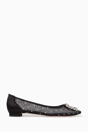 Hangisi Polka-dot Pumps in Mesh & Satin