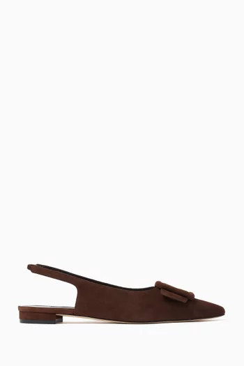 حذاء كلاسيك مايلورا بكعب مسطح شمواه