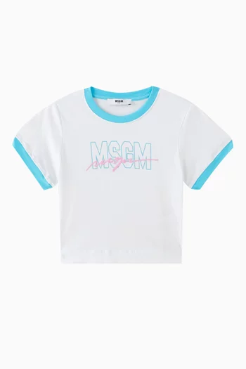 Logo Print T-shirt in Cotton Jersey