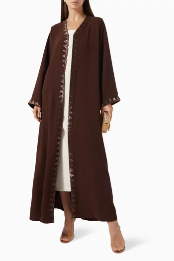 Triangle Bead Abaya in Cotton