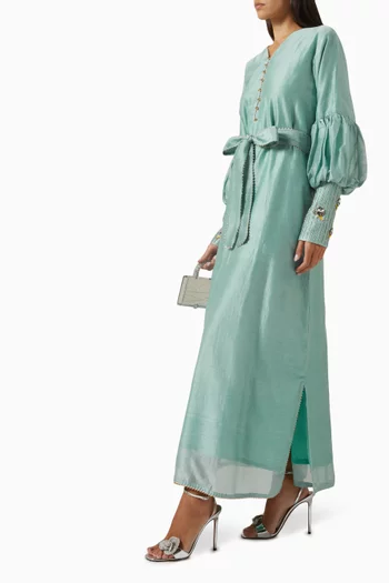 فستان لوتشيا طويل بحزام