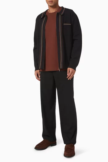 Amble Long-sleeve Polo Shirt in Cotton Blend