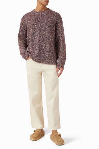 Wilde Crewneck Sweater in Twisted Rib-knit
