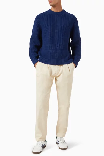 Wilde Crewneck Sweater in Waffle Knit