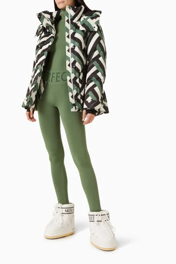 سترة حرارية منسوجة بياقة عالية