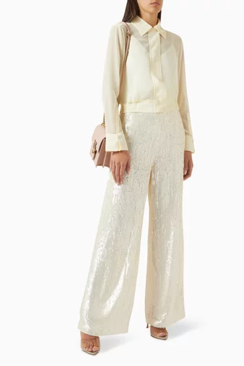 Cin Cin Bomber Blouse in Georgette