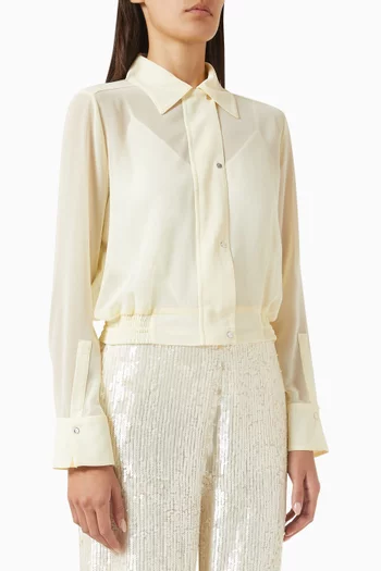 Cin Cin Bomber Blouse in Georgette
