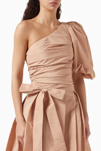 Magnanina One-shoulder Top in Taffeta