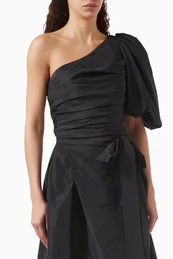 Magnanina One-shoulder Top in Taffeta