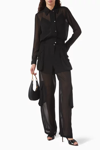 Cin Cin Bomber Blouse in Georgette