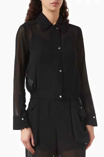 Cin Cin Bomber Blouse in Georgette
