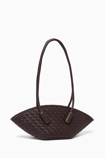Olimpia Woven Basket Bag in Vegan Leather