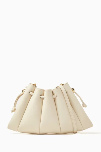 Dafne Pleated Crossbody Bag in Vegan Leather