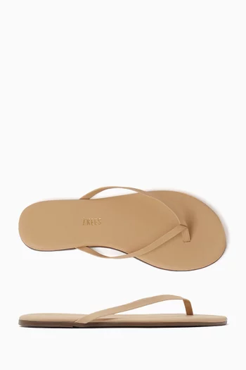 Foundation Flip Flop Sandals in Matte Leather