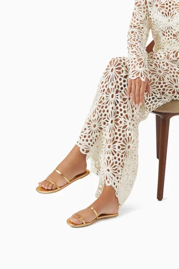 Gemma Slides in Leather