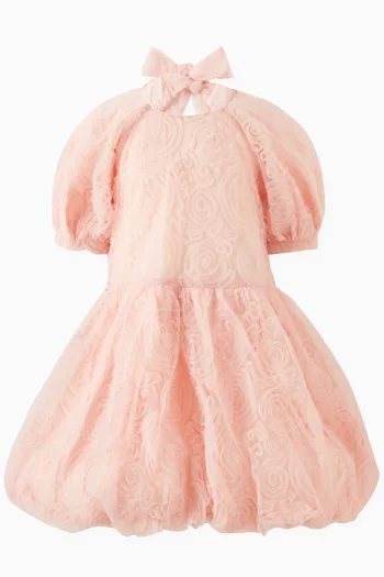 Callisto Flared Dress in Jacquard