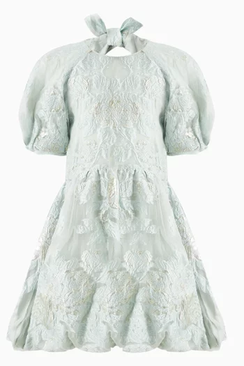 Callisto Flared Dress in Jacquard