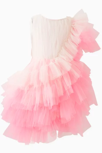 Ada Flared Dress in Mesh