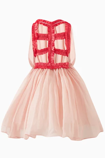 Seline Flared Dress in Mesh