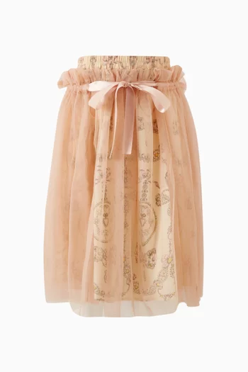 Danielle Layered Skirt in Tulle Jacquard