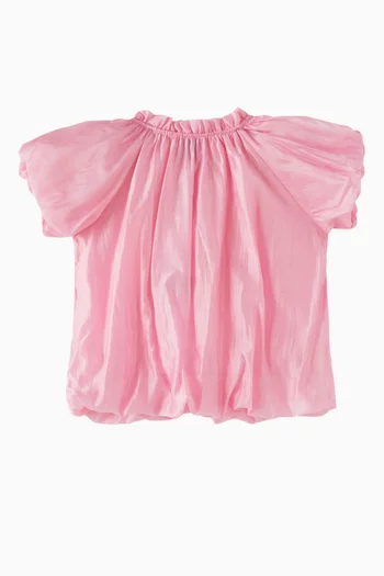 Electra Puff-sleeve Top in Lyocell Blend