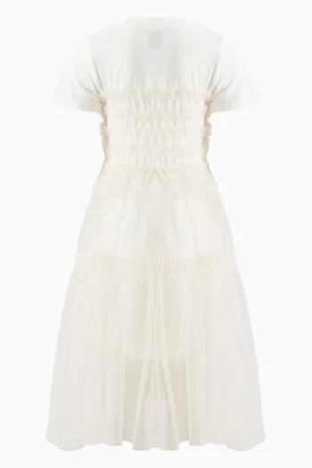 Erica Flared T-shirt Dress in Jersey & Mesh