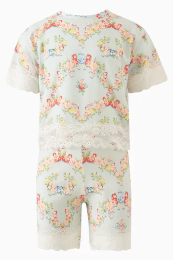 Liza Lace-trim Shorts in Jersey