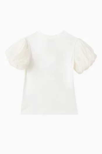 Josephine Puff-sleeve T-shirt in Jersey