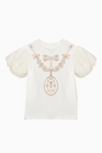 Josephine Puff-sleeve T-shirt in Jersey