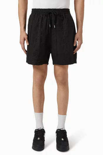 Embroidered Shorts in Cotton