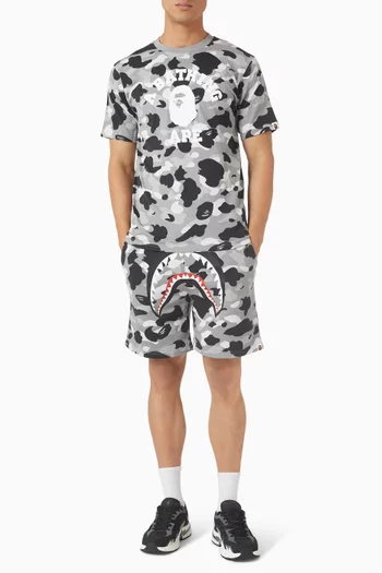 1ST Camo Shark Sweat Shorts in Cotton