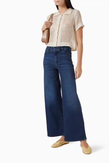 Le Slim Palazzo Jeans in Denim