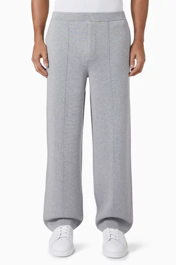 Straight Pants in Merino-cotton Knit