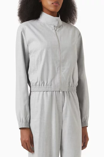 Bomber Jacket in Viscose-blend