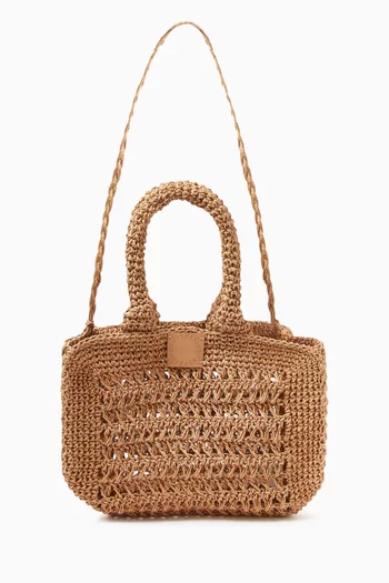 Shore Crochet Tote Bag in Paper