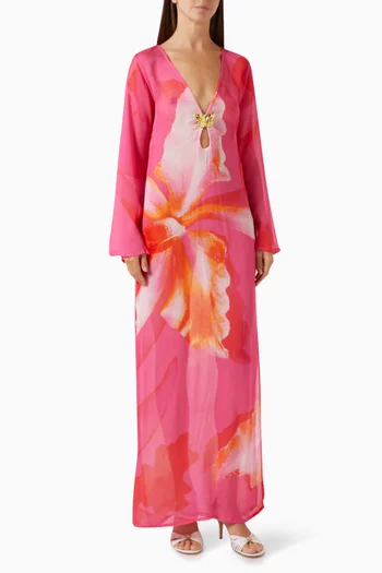 Hotline Butterfly Maxi Dress in Viscose