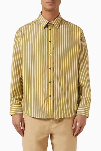 Ami de Coeur Striped Shirt in Cotton Poplin