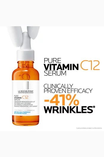 12% Pure Vitamin C Anti-Aging Face Serum For All Skin Types, 30ml